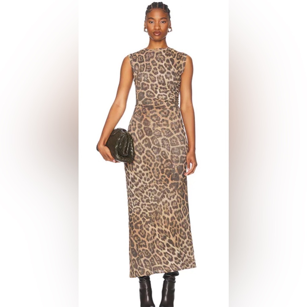 Zara Leopard Print Maxi Dress - Brown and Black